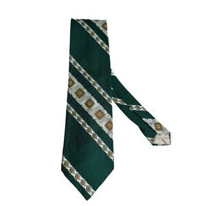 Vintage 70s Monsieur Cravatieur Diagonal Stripe Geometric Tie Retro Pattern